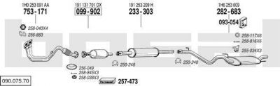 Bosal 090.075.70 система выпуска ог на VW GOLF III (1H1)