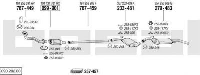 Bosal 090.202.80 система выпуска ог на VW PASSAT Variant (3A5, 35I)