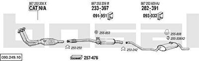 Bosal 090.249.10 система выпуска ог на VW POLO купе (86C, 80)