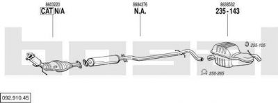 Bosal 092.910.45 система выпуска ог на VOLVO XC70 CROSS COUNTRY