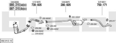 Bosal 092.912.10 система выпуска ог на VOLVO S40 II (MS)