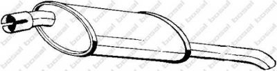 BOSAL Глушитель OPEL ASTRA/KADETT E CARAVAN (852931, 185-009)