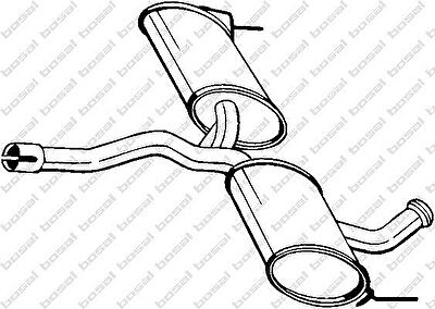 BOSAL Глуш средн часть RENAULT LAGUNA 1,9/3,0 94-> (200-731, 200-731)