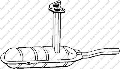 Bosal 220-645 средний глушитель выхлопных газов на SKODA 105,120 (744)