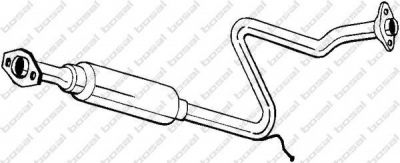 Bosal 281-387 средний глушитель выхлопных газов на NISSAN SUNNY III Hatchback (N14)