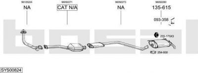 Bosal SYS00824 система выпуска ог на CITROEN AX (ZA-_)
