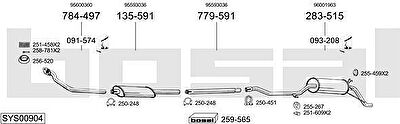 Bosal SYS00904 система выпуска ог на CITROEN C15 (VD-_)
