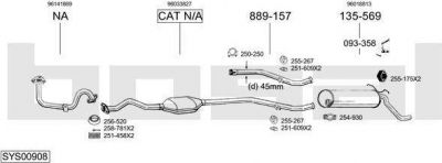 Bosal SYS00908 система выпуска ог на CITROEN C15 (VD-_)