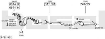 Bosal SYS01051 система выпуска ог на CITROEN C5 II Break (RE_)