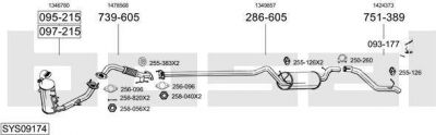 Bosal SYS09174 система выпуска ог на FORD C-MAX (DM2)