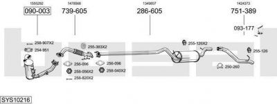 Bosal SYS10216 система выпуска ог на FORD C-MAX (DM2)