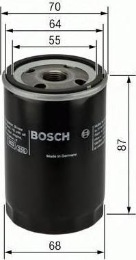 BOSCH Фильтр масляный MAZ NIS SUB KIA HYU FOR INFINITI G35 (0 986 452 041)