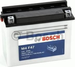 BOSCH МОТО АКБ M4F 47 12V 20Ah 200A 207x92x164 /-+/ (Длина x Ширина x Высота) (0092M4F470)