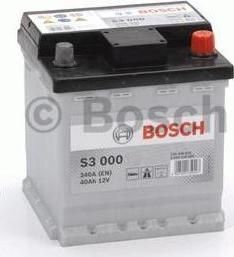 BOSCH АКБ S3 40Ah 340A 175x175x190 (-+) (40Ah, 0092S30000)