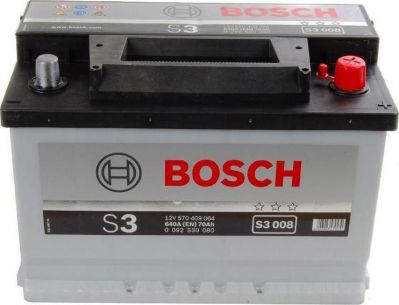 BOSCH АКБ S3 70Ah 640A 278x175x190 (-+) (70Ач, 0092S30080)