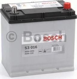 BOSCH АКБ S3 45Ah 300A 219x135x225 (-+) (0092S30160)