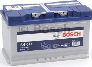 BOSCH АКБ S4 80Ah 740A 315x175x190 (-+) (0092S40110)