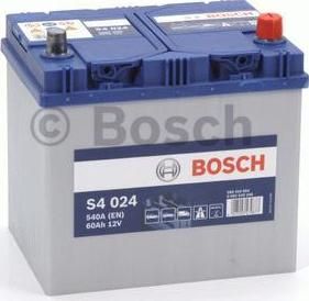 BOSCH Акб s4 60ah 540a 232x173x225 (-+) (60Ач, 0092S40240)