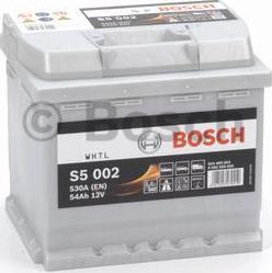 BOSCH АКБ S5 54Ah 530A 207x175x190 (-+) (54Ач, 0092S50020)