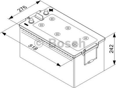 BOSCH АКБ T5 225Ah 1150A 518x276x242 (+-) (0092T50800)