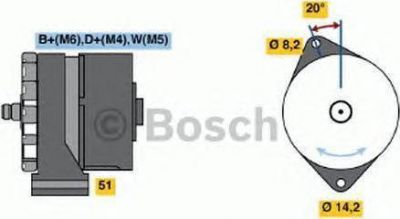 BOSCH генератор 28V 55A Volvo F10/12 FL4/6/7/10 FS10 B7/10 (1089861, 0120469014)