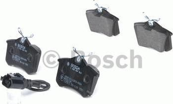 BOSCH Колодки тормозные SEAT IBIZA 02-/SKODA FABIA 99-08/VW POLO 01- задние с датч. (425467, 0986424813)