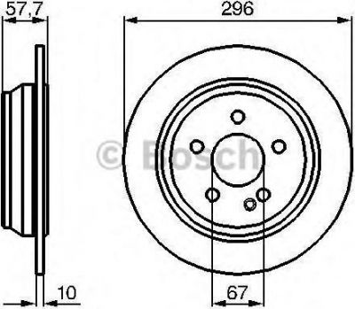 BOSCH Диск тормозной MERCEDES VIANO/VITO W639 2.0-3.7 03- задний (6394230112, 0986479138)