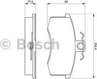 BOSCH Колодки тормозные ВАЗ 2108/2109/21099 передние (2110 3501080, 0986491700)