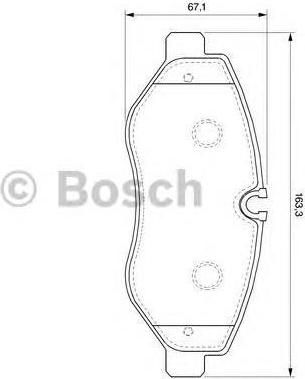 BOSCH Колодки тормозные MERCEDES SPRINTER 95>/VITO 03>/VOLKSWAGEN CRAFTER 06> передние (BP1031, 0986494121)