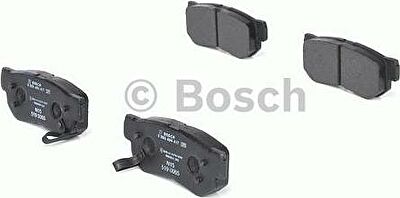 BOSCH Колодки тормозные дисковые HYUNDAI GETZ/MATRIX/SANTA FE/SONATA/TUCSON/KIA SPORTAGE задние (583022HA00, 0986494417)