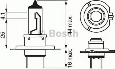 BOSCH Лампа H7 55W Longlife Daytime (1 987 302 078)