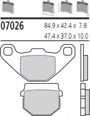 BREMBO Тормозные колодки (07026)