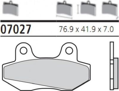 BREMBO Тормозные колодки (07027)