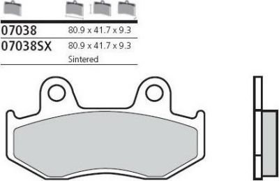 BREMBO Тормозные колодки (07038XS)