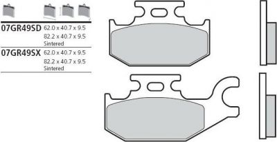 BREMBO Тормозные колодки (07GR49SD)
