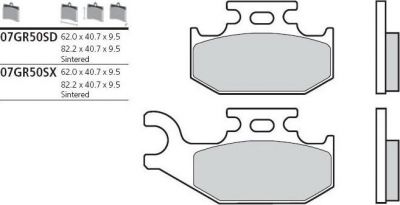 BREMBO Тормозные колодки (07GR50SD)