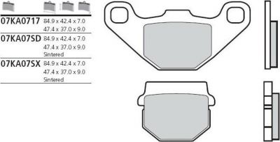 BREMBO Тормозные колодки (07KA0717)