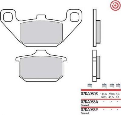 BREMBO Тормозные колодки (07KA0808)