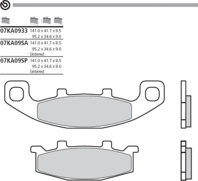 BREMBO Тормозные колодки (07KA0933)