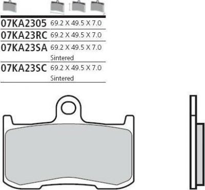 BREMBO Тормозные колодки (07KA23SA)