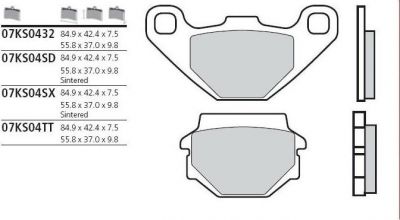 BREMBO Тормозные колодки (07KS0432)