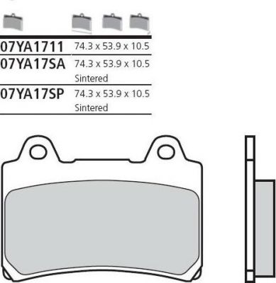 BREMBO Тормозные колодки (07YA1711)