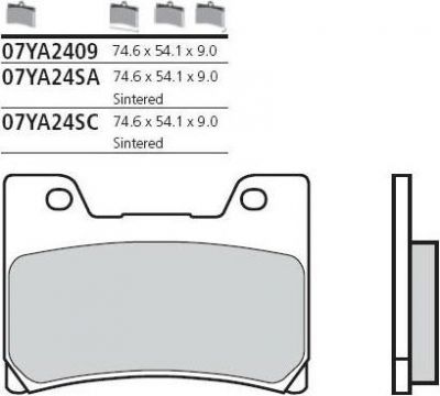 BREMBO Тормозные колодки (07YA24SA)