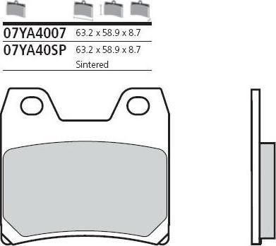 BREMBO Тормозные колодки (07YA4007)