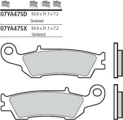 BREMBO Тормозные колодки (07YA47SX)