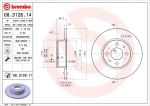 BREMBO Диск тормозной ALFA ROMEO 164 2.0i Twin Spark (87-98) (46758715, 08.3126.14)