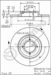 Brembo 08.4415.10 тормозной диск на TOYOTA STARLET универсал (KP6_)