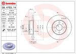 Brembo 08.4753.14 тормозной диск на FIAT UNO (146A/E)