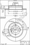 Brembo 08.4852.10 тормозной диск на NISSAN BLUEBIRD седан (910)
