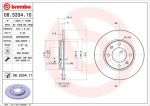 Brembo 08.5334.11 тормозной диск на PEUGEOT 306 (7B, N3, N5)